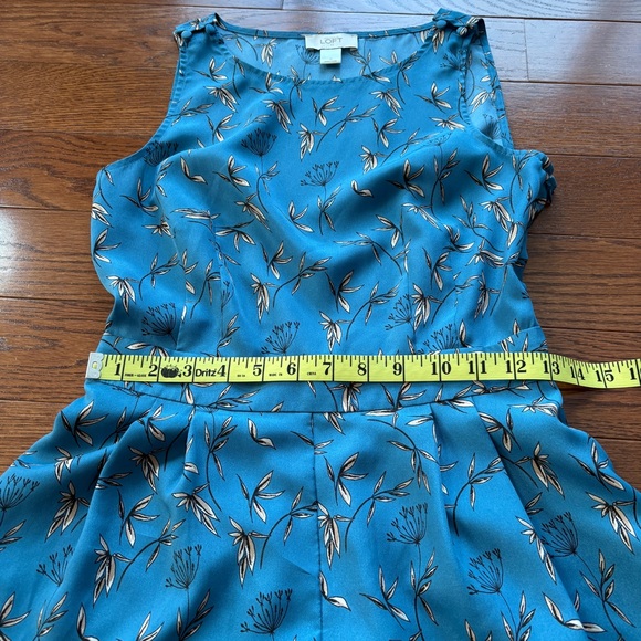 ANN TAYLOR LOFT Sleeveless Floral Romper Blue 0 - Picture 6 of 7